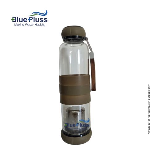 BluePluss Alkaline Water Bottle (AAA+) - Glass Material - Brown